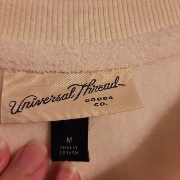 Universal thread long sleeve lightweight sherpa Henley shirt cream medium - Picture 3 of 4